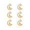 Sweet & Petite Charms, 11.7 x 9.2mm Moon w/Star Gold Plated 6pcs